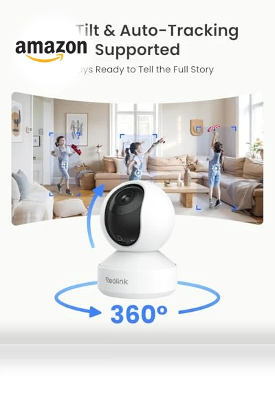 Smart 4K UHD Pan & Tilt Indoor Security Camera — Smart Home Security, Reolink