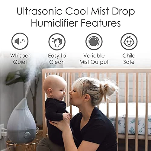 Ultrasonic Teardrop Cool Mist Humidifier, Crane