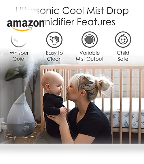 Ultrasonic Teardrop Cool Mist Humidifier — Air Moisturizers, Crane