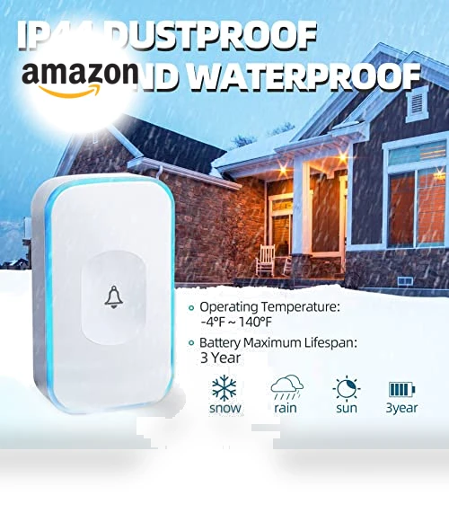 Wireless Doorbell — Push Buttons, FUHONGRUI