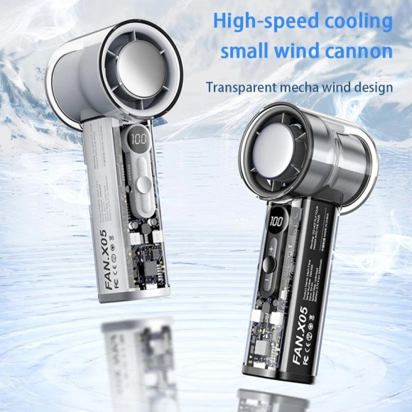 AI Superconducting Cooling Neck Hanging Outdoor Foldable Desktop Mini Fan Handheld Foldable Powerful Turbo Fan, JOHO - CarGear