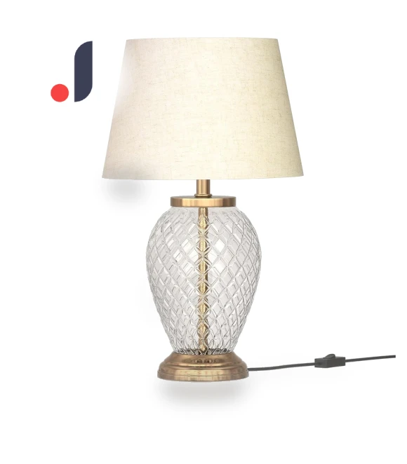 Diamond Cut Glass LED Lamp — Lighting, Navya Handicraft