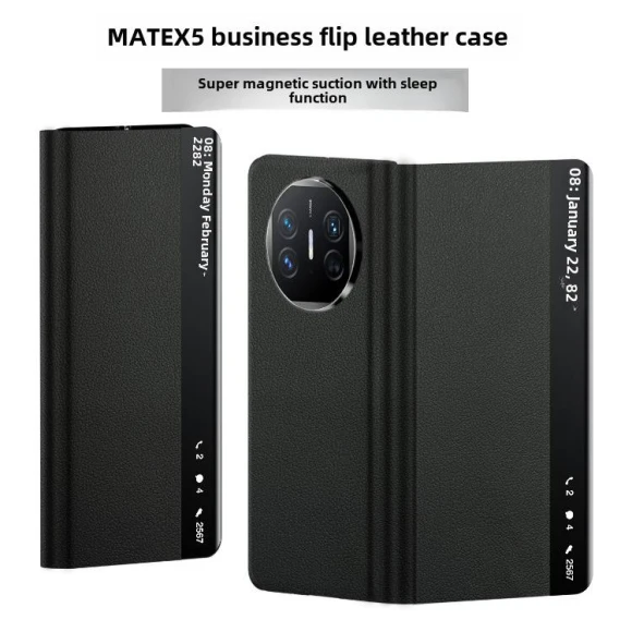 Leather Case with Smart Window Cover, Super Case