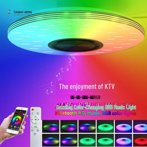 Smart LED Bluetooth Ceiling Light with Color Speaker — Desk Lamp, TrendVibeCN