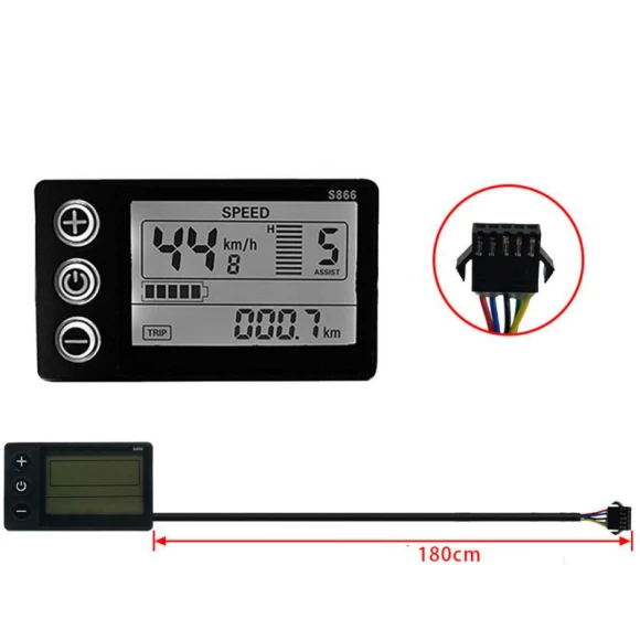 Electric Bike Smart Meter LCD Display, LWN