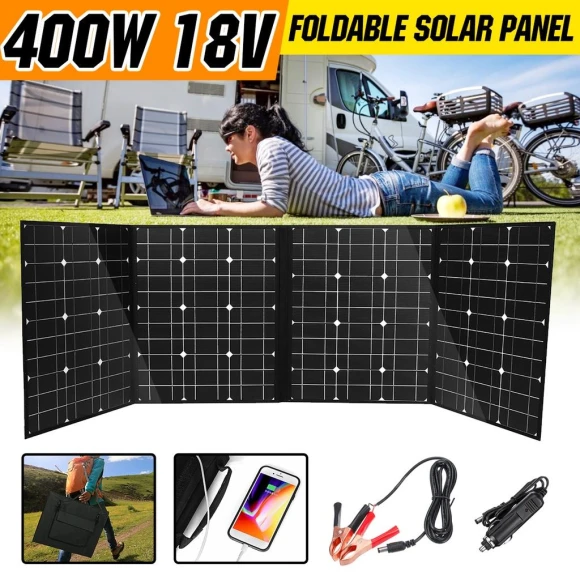 18-in-1 400W Solar Panel with DC Cable and USB Port, Decor Dream