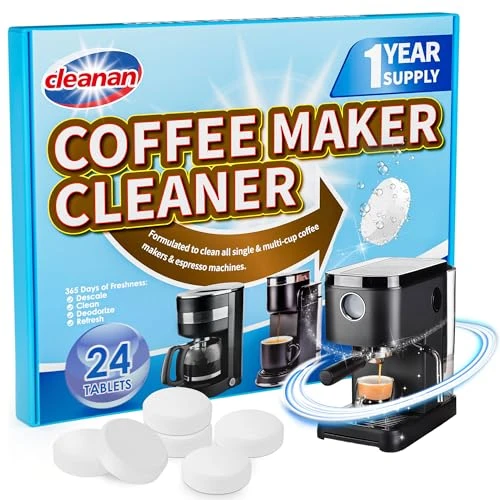 Coffee Maker Cleaner and Descaling Tablet, cleanan