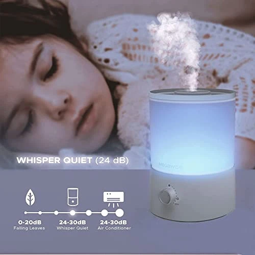 Cool Mist Humidifier with Top Refill and Night Light — Humidifier, MEGAWISE