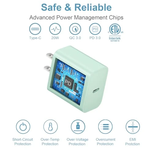 Fast Charging Wall Charger with 6ft Cable — Power Bank, Novobit