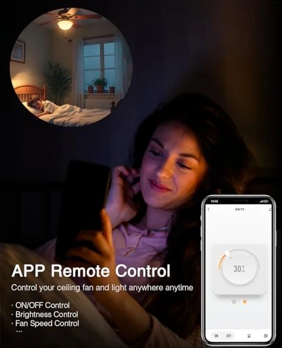 Smart Dimmer Switch with Ceiling Fan Control, GHome Smart