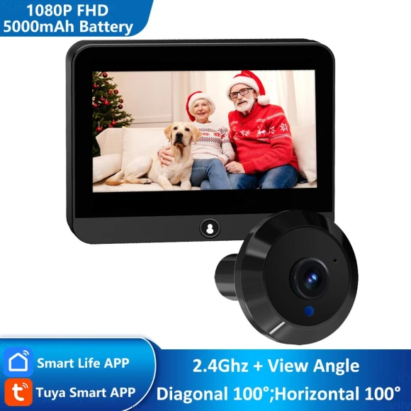 Mini 1080P Digital Doorbell Peephole Camera, Qichuanxin