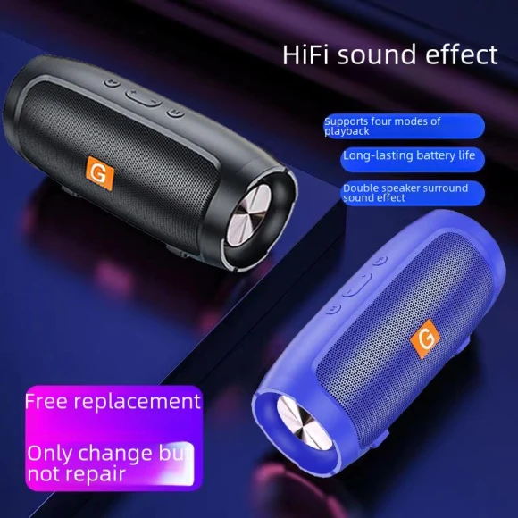 Portable Bluetooth Speaker with Atmospheric Lighting, AI Market
