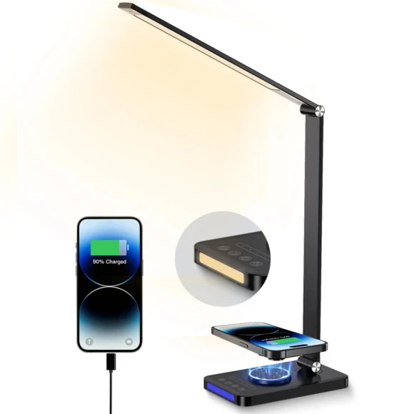 LED Foldable Desk Lamp with USB Charging, Super Star Mall