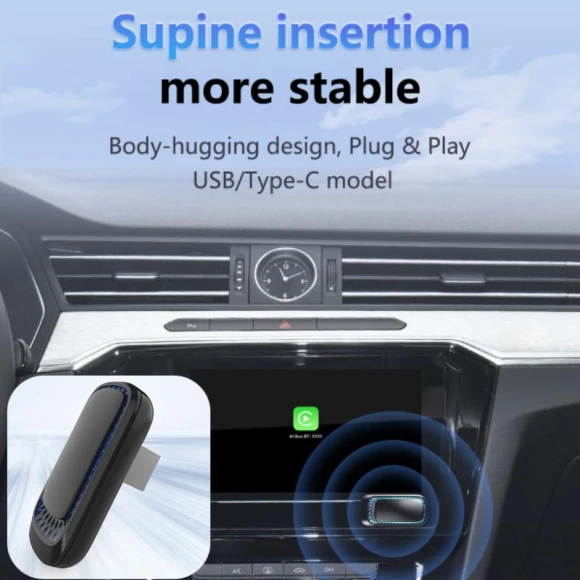 2-in-1 Color AI Box Mini Carplay and Android Auto Adapter, Auto Home Solutions