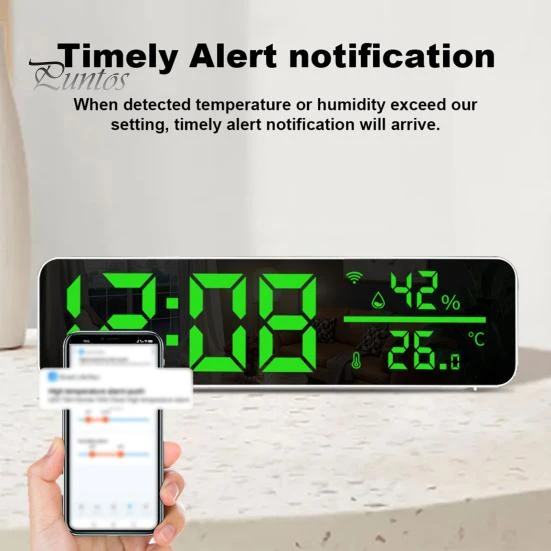 Multifunctional LED Digital Clock-Thermometer, Puntos