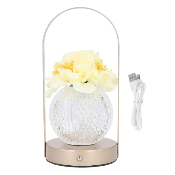 Crystal Flower Lamp with Adjustable Brightness, ZuiyouBeauty1