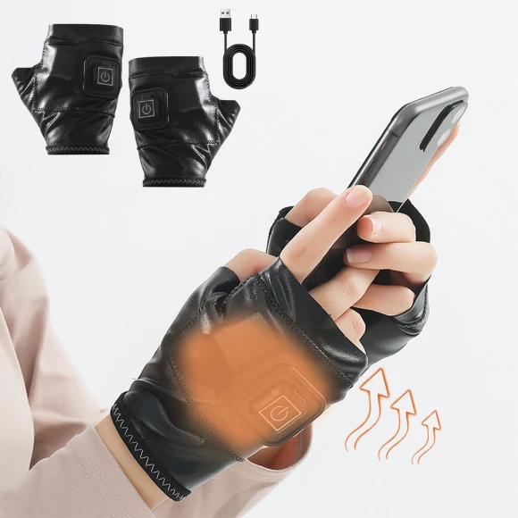 Fingerless Gloves with Electric Heating — Heated Gloves, Swimwear