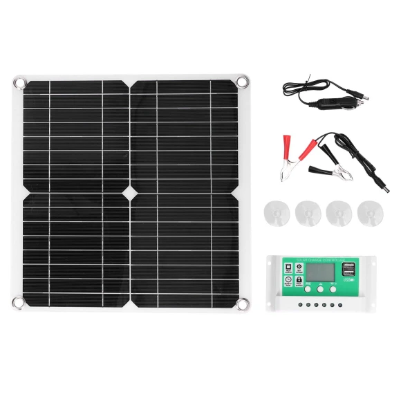 Flexible Solar Panel with Charge Controller — Solar Charge Controller, Aneng Diagnostic Tools