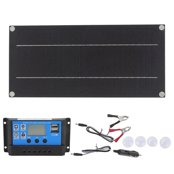 60W 18V Solar Panel Kit with 100A Charge Controller, Aneng Diagnostic Tools
