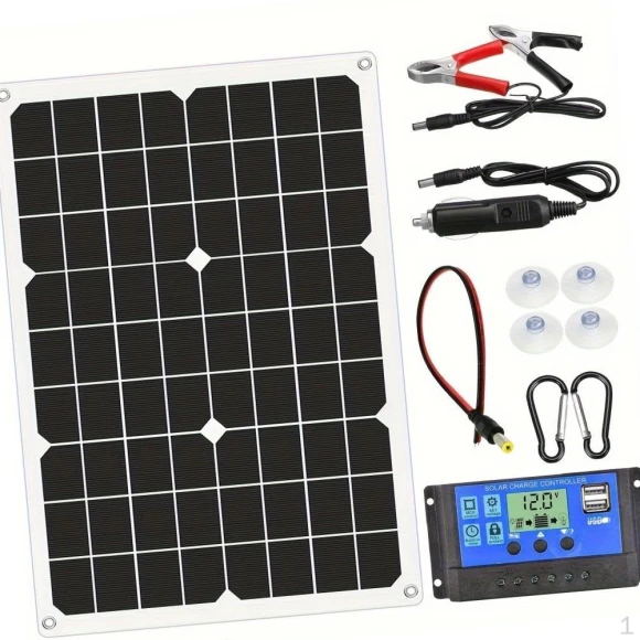 Portable Solar Panel Kit with Charge Controller, Fashion Jelewery