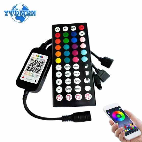 RGB LED 44-Key Controller with Bluetooth Smart Control, Super Star Mall