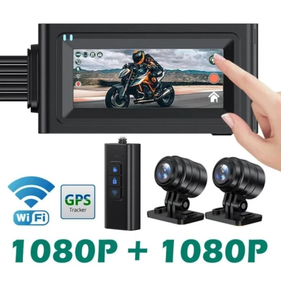 Waterproof Motorcycle Camera with Touch Screen — Dash Cam, Simplistic Living Home