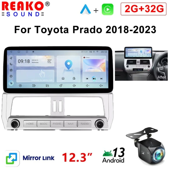 12.3-inch Touchscreen Wireless Carplay — Car Infotainment System, Reakosound