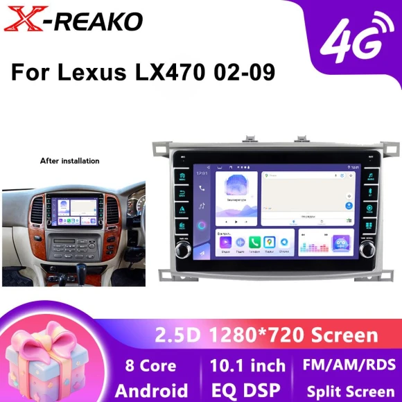 CarPlay WiFi Android 13 Car Radio with Touch Screen GPS Navigation, X-REAKO Global Car Radio