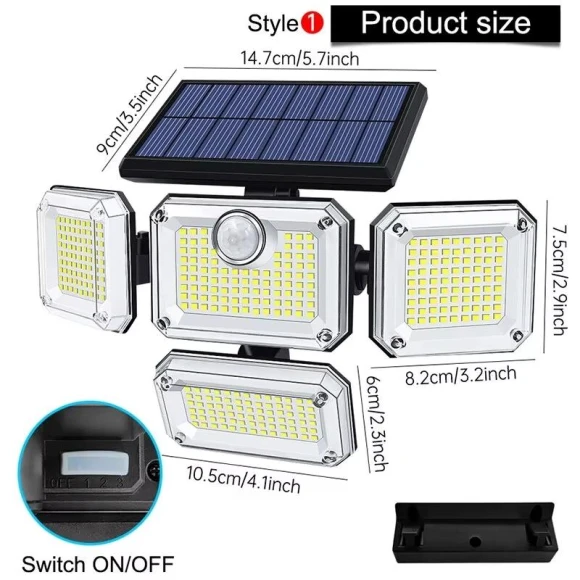 Solar Light Outdoor LED Integrated Super Bright Motion Sensor, AutoSphere