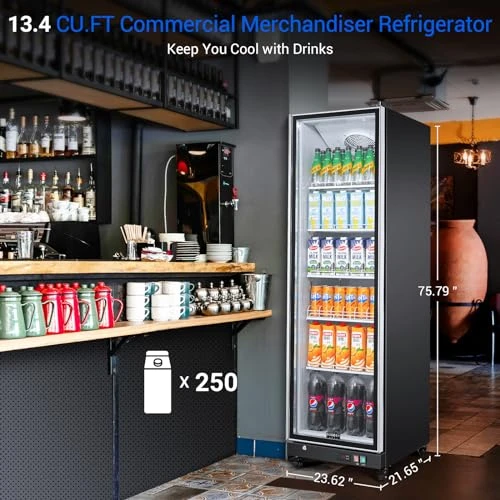 Commercial Beverage Refrigerator with Glass Door, BODEGA