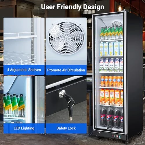 Commercial Beverage Refrigerator with Glass Door, BODEGA