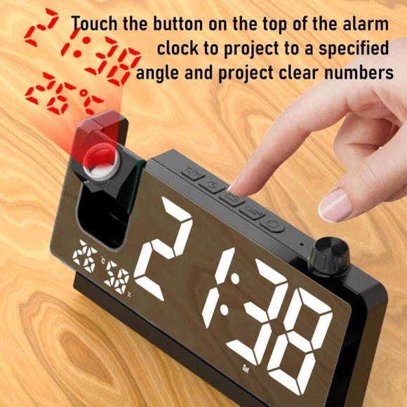 Digital Projection Clock with HD LED Display, Daily necessities-V