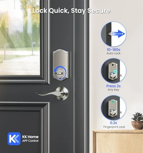 Fingerprint Smart Lock with Lever Handles — Smart Lock, Veise