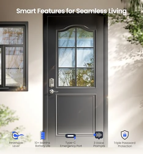 Fingerprint Smart Lock with Lever Handles — Smart Lock, Veise