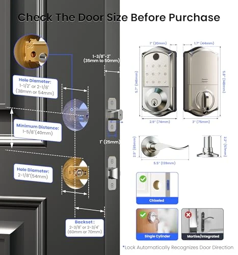 Fingerprint Smart Lock with Lever Handles — Smart Lock, Veise