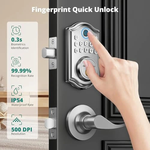 Keyless Entry Door Lock with Handle — Smart Lock, AkaGear