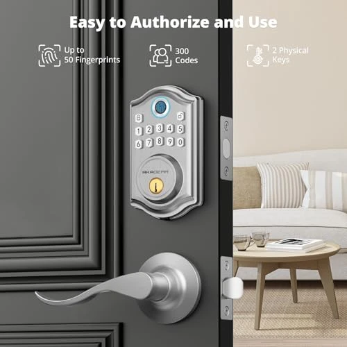 Keyless Entry Door Lock with Handle — Smart Lock, AkaGear