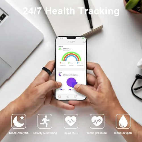 Sleep & Fitness Tracking Smart Ring — Smart Ring, AMZAIZO