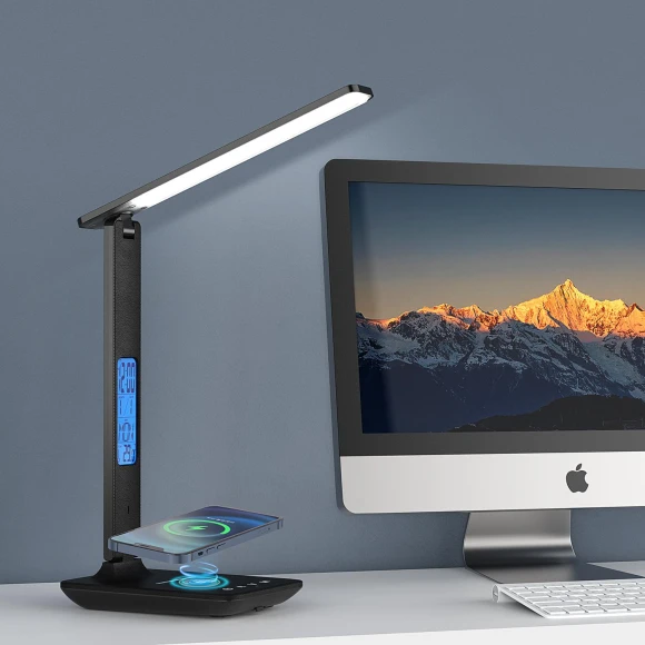 LED Desk Lamp with Wireless Charger — Desk Lamp, JUDING
