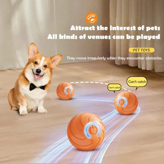 LED Pet Rolling Ball — Automatic Cat Toy, BestDealJoy