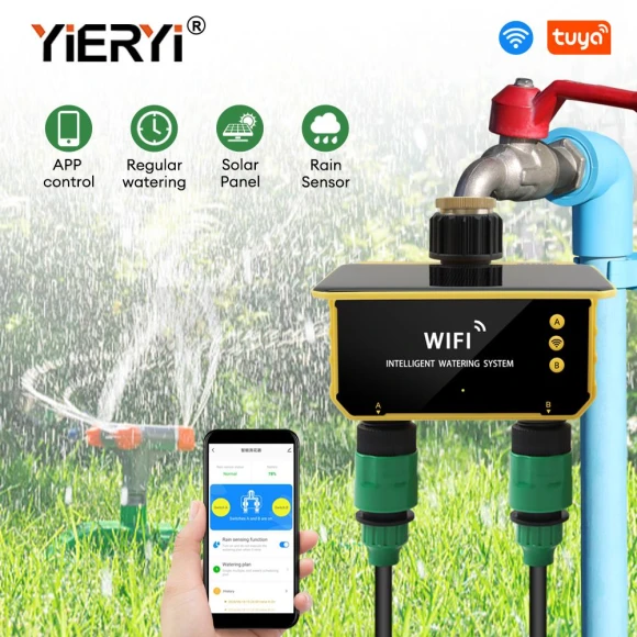 2-Way WIFI Solar Irrigation Timer, yieryi