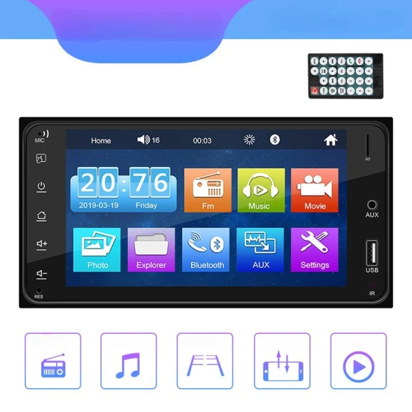 7-inch HD Touchscreen Car Radio, XuYiEC