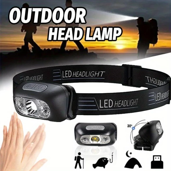 LED Sensor Headlight, LIUXING Fire Portable Lighting