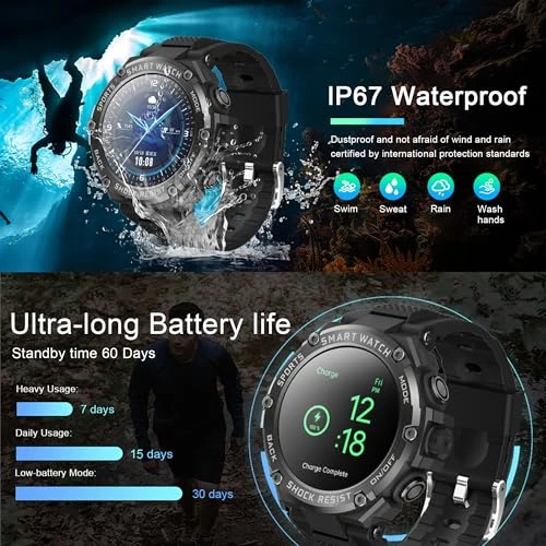 Military Bluetooth Calling Smartwatch — Smart Watch, Luzeyo