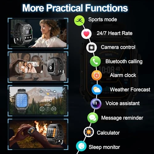 Military Bluetooth Calling Smartwatch — Smart Watch, Luzeyo