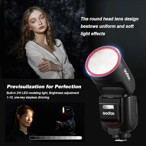 Round Head Camera Speedlite, Godox
