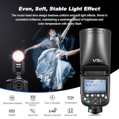 Round Head Camera Speedlite, Godox