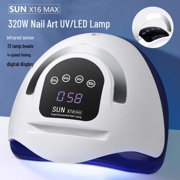 Powerful Smart LED Nail Lamp for Fast UV Gel Polymerization with Sensor, The Million