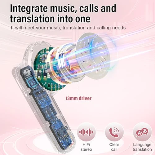 Translation Earbuds with Real-Time Audio and Video Calls — Wireless Earbuds, SKIUDCT