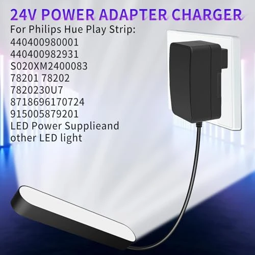 24V Charger for Philips Hue Play Strip Lights, AIZYSY